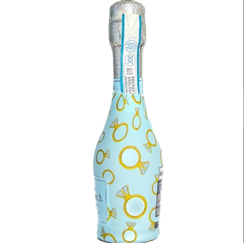 Beau Bottles Blue Engagement Ring -MINI Bottle Wrap/Cover 3 Per Pk. NWT